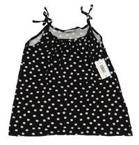 Černý květovaný top Matalan