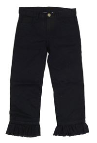 Černé capri rifle s volánky H&M