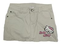 Svetlobéžová rifľová sukňa s Kitty Sanrio