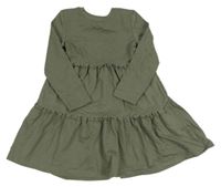 Khaki teplákové šaty s volánky George