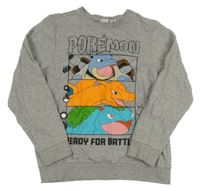 Sivá melírovaná mikina s pokémony name it.