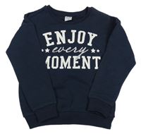 Tmavomodrá mikina s nápismi Y.F.K.