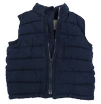 Tmavomodrá prošívaná šusťáková zateplená vesta OLD NAVY