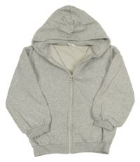 Svetlosivá melírovaná prepínaci mikina s kapucňou M&S