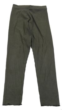 Tmavosivé rebrované legíny PRIMARK