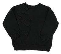 Čierna oversize mikina s mašľami F&F