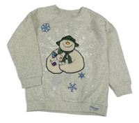 Svetlosivá melírovaná mikina so sněhuláčkem - The Snowman Tu