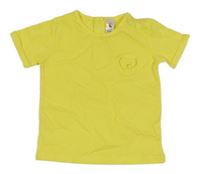 Žlté tričko s vreckom s mašlou C&A