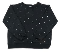 Čierna mikina so srdiečkami CUBUS