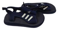 Tmavomodro-bílé neoprenovo/gumové sandály Adidas vel. 31