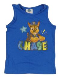 Cobaltovoě modré tielko s PAW PATROL - Chase nickelodeon