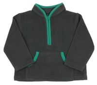 Tmavošedá fleecová mikina s kapsou Mothercare