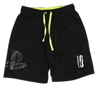 Černé sportovní kraťasy s číslem H&M