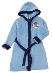 Světlemodro-tmavomodrý chlupatý župan s PAW PATROL - Chase ni