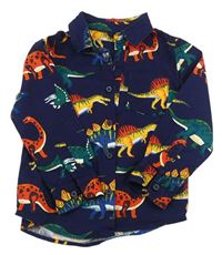 Tmavomodrá košeľa s dinosaurami M&S