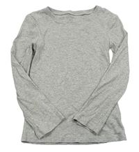 Sivé rebrované tričko Next