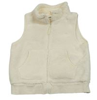 Smotanová chlpatá prepínaci vesta H&M