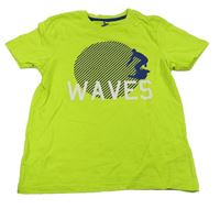 Limetkové tričko so surferom zn. Pepperts