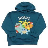 Petrolejová mikina s Pokémony a kapucí Primark