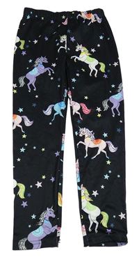 Čierne legíny s jednorožcami a hviezdami PatPat