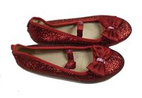Červené třpytivé baleríny s mašlí H&M vel. 34