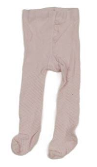 Svetloružové vzorované pančuchy M&Co.