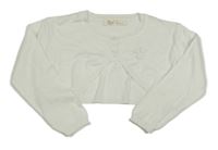 Smotanové svetrové bolerko s kvetmi