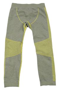 Khaki melírované spodní funkční kalhoty Lupilu