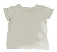 Bílé tričko s volánky H&M