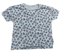 Sivé tričko s leopardím vzorom a Minnie George