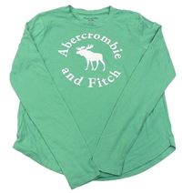 Zelené tričko s logom Abercrombie&Fitch