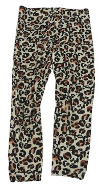 Smetanovo-černé leopardí legíny George