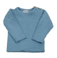 Modrý rebrovaný sveter