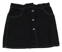 Čierna prepínaci rifľová sukňa