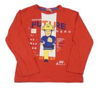 Červené triko s hasičem Samem