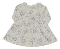 Nové - bílé šaty s kočkami Disney