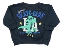 Tmavomodrá mikina s nápisom a dinem Next