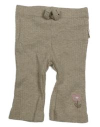 Svetlobéžové rebrované ľahké tepláky