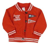 Červená prepínaci mikina s výšivkami