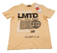 Nové - meruňkové tričko s nápisem George