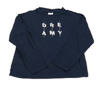 Tmavomodré tričko s nápisom S. Oliver