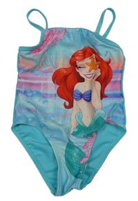 Modré jednodílné plavky s Ariel Disney