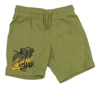 Khaki teplákové kraťasy se Simbou Disney