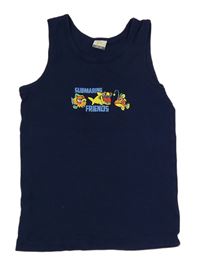 Tmavomodré tielko s rybami Kids