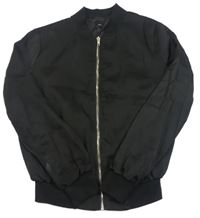 Černý šusťákový podzimní bomber New Look