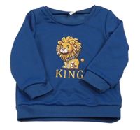 Tmavomodrá mikina s s levíkom  Shein