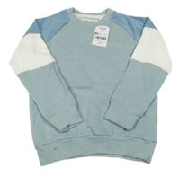 Nové - Zeleno-modro-biela mikina Next