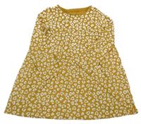 Hořčicovo-bílé šaty s leopardím vzorem Mothercare