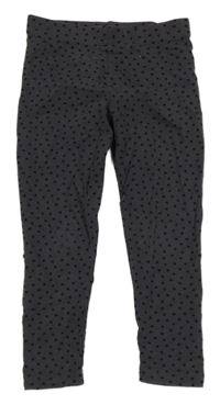 Antracitovo-černé puntíkaté legíny George