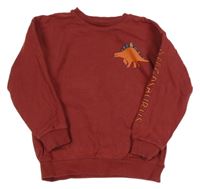 Vínová mikina s dinem a nápisy Next